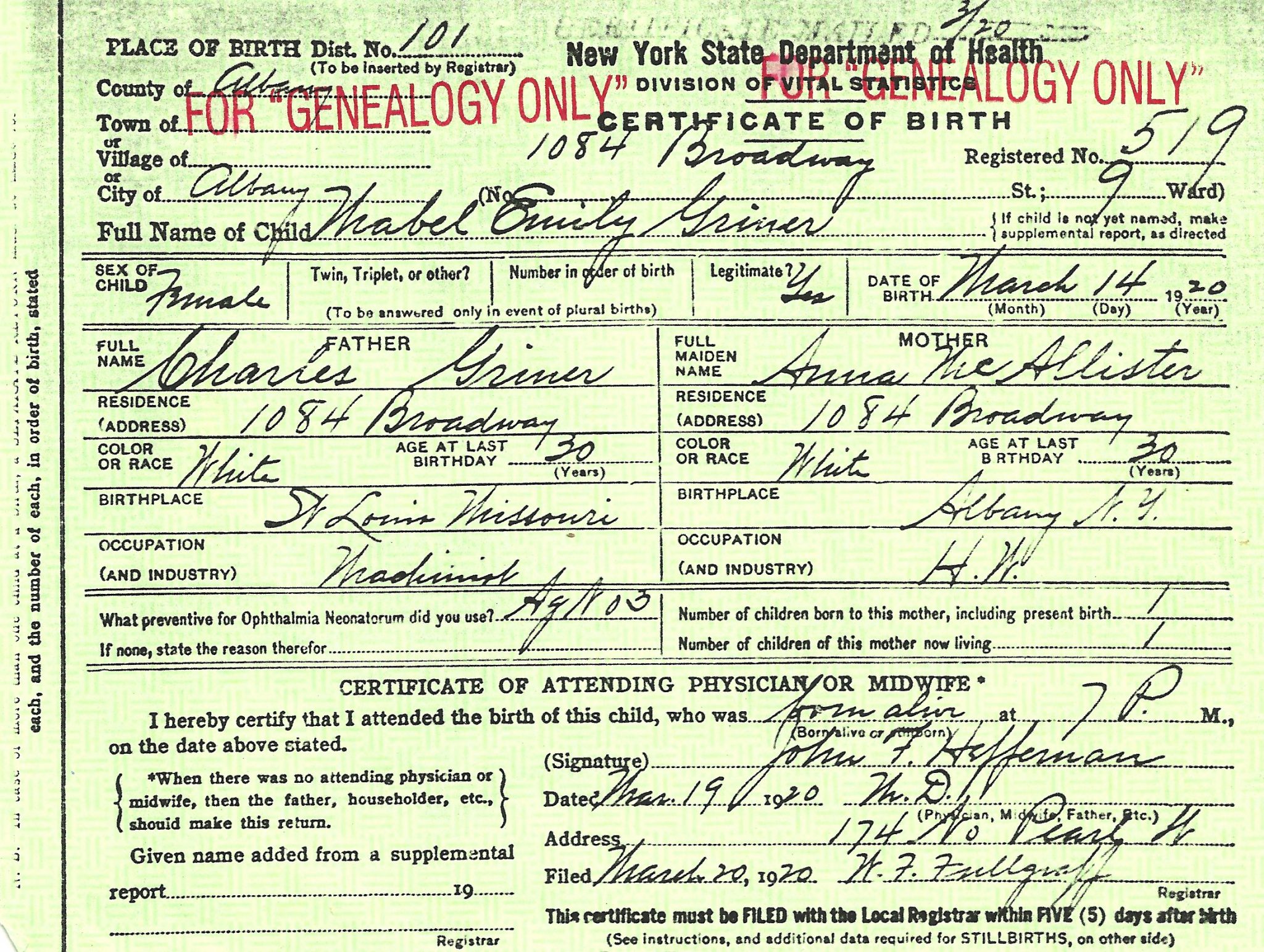 My Grandmother’s Birth Certificate Our Ancestral Tree